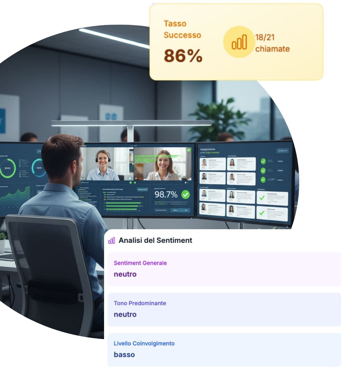 Controllo qualità sul 100% delle call